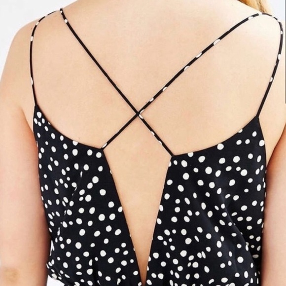 URBAN OUTFITTERS Kimchi Blue Polka Dot Strappy Summer Romper size Small - Picture 2 of 7